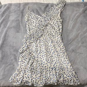 Lilly Pulitzer One Shoulder Dress in White and Blue